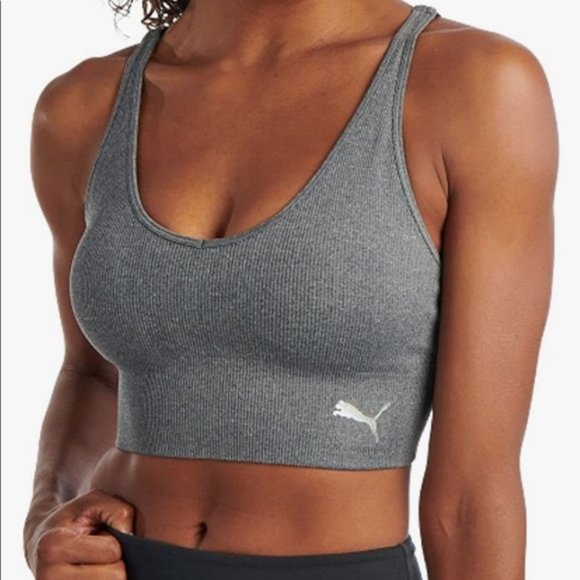 Puma Other - Puma Sport Bra Convertible Back Seamless Black ladies adjustable NEW